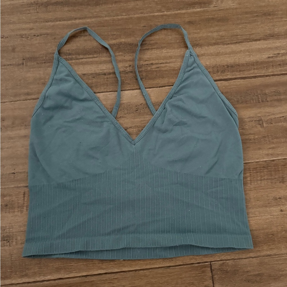 Free People Teal Crop Top